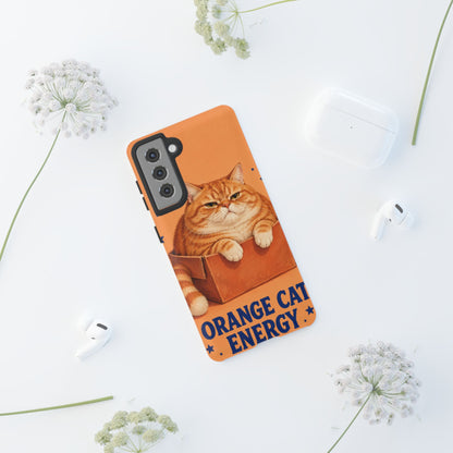 Orange Cat Energy Samsung Galaxy Tough Case