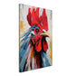 Canvas Wall Art - Rooster Oil Painting - Vibrant Vigilance