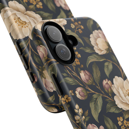Dark Floral iPhone Tough Case | Midnight Camellia