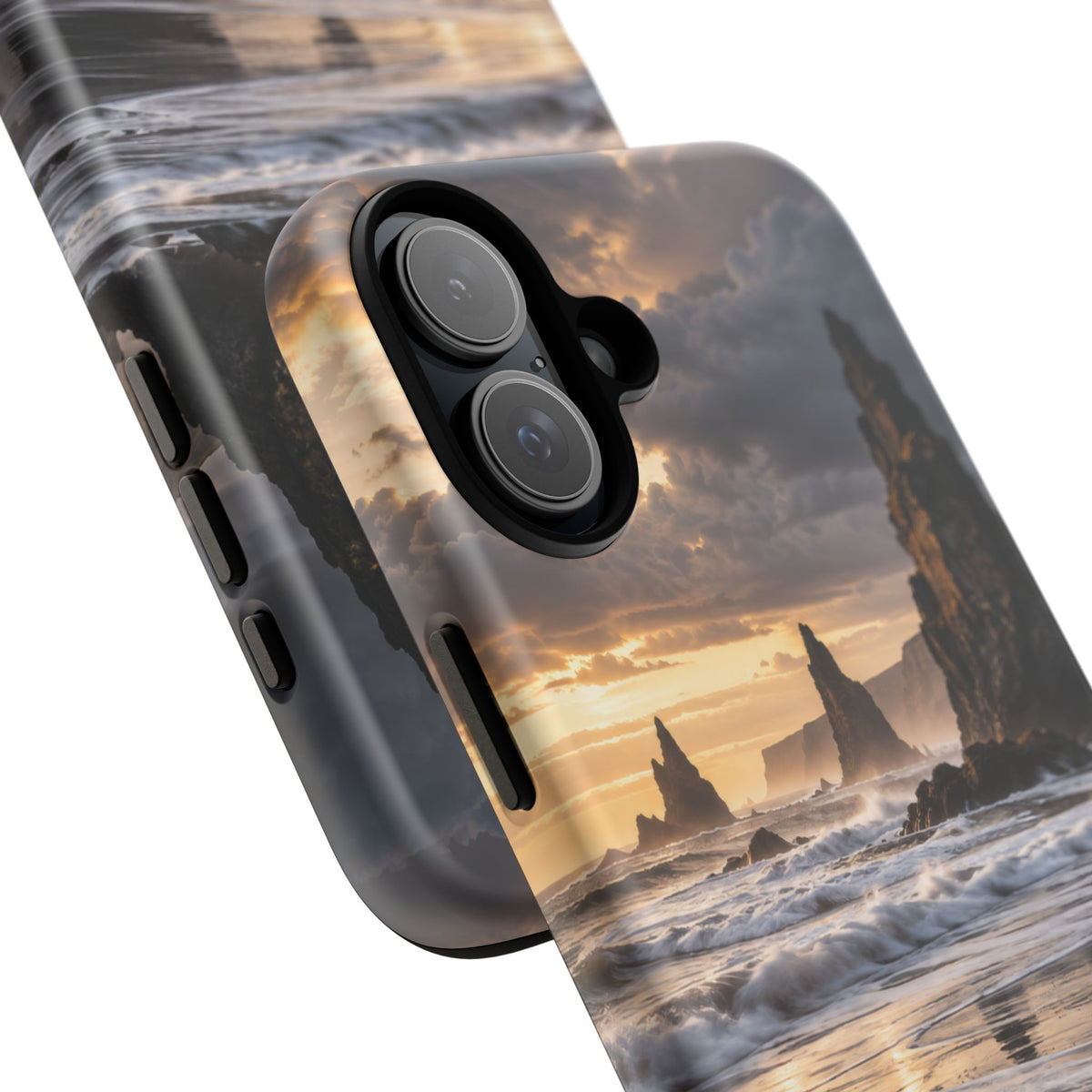 Black Sand and Silver iPhone Tough Case | black sand beach