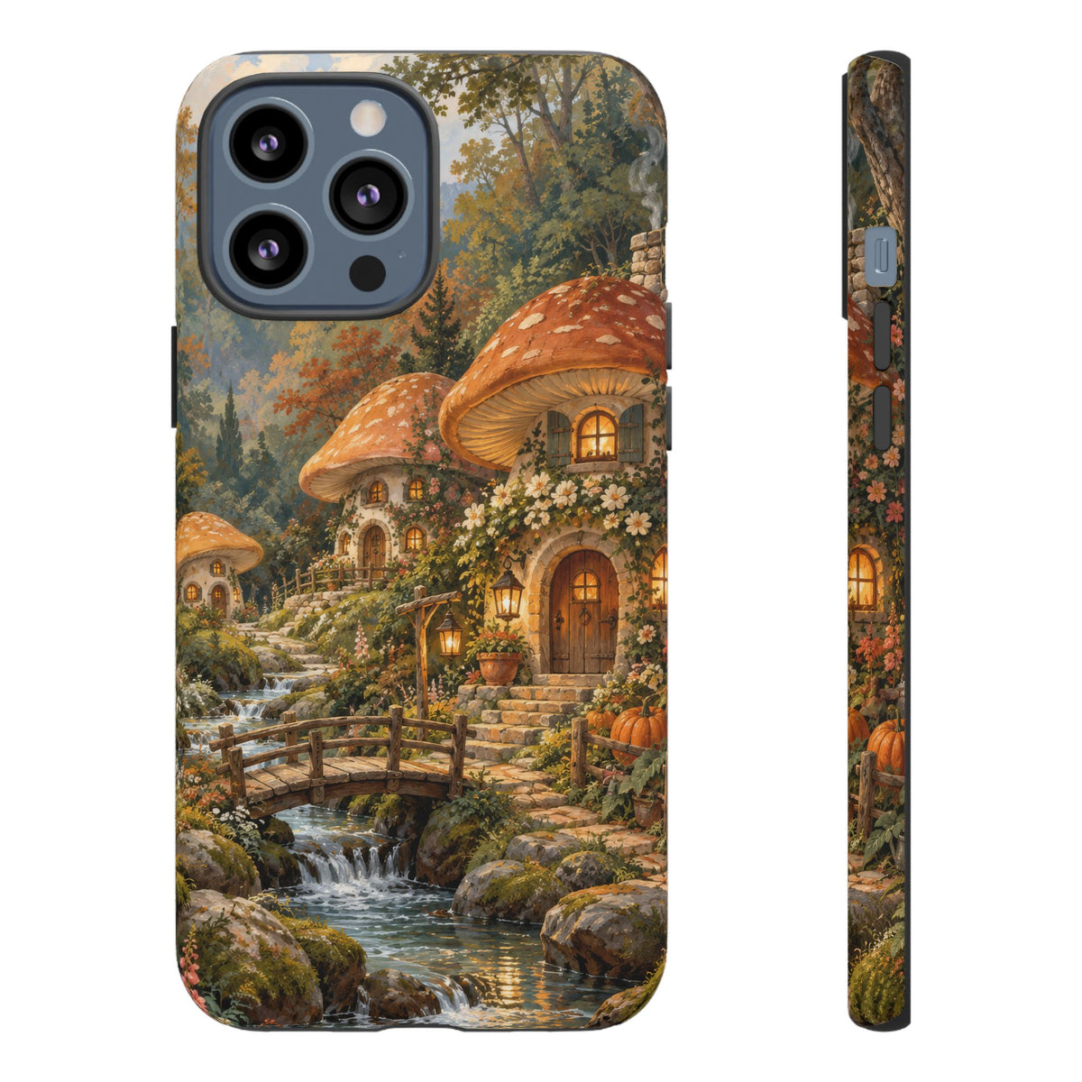 Honeycap Village iPhone Tough Case | Mushroom Village