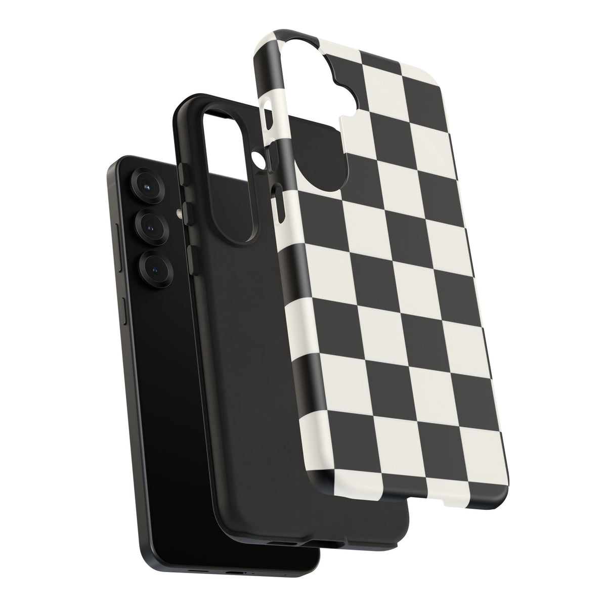 Classic Check Samsung Galaxy Tough Case | Black & White Checkerboard