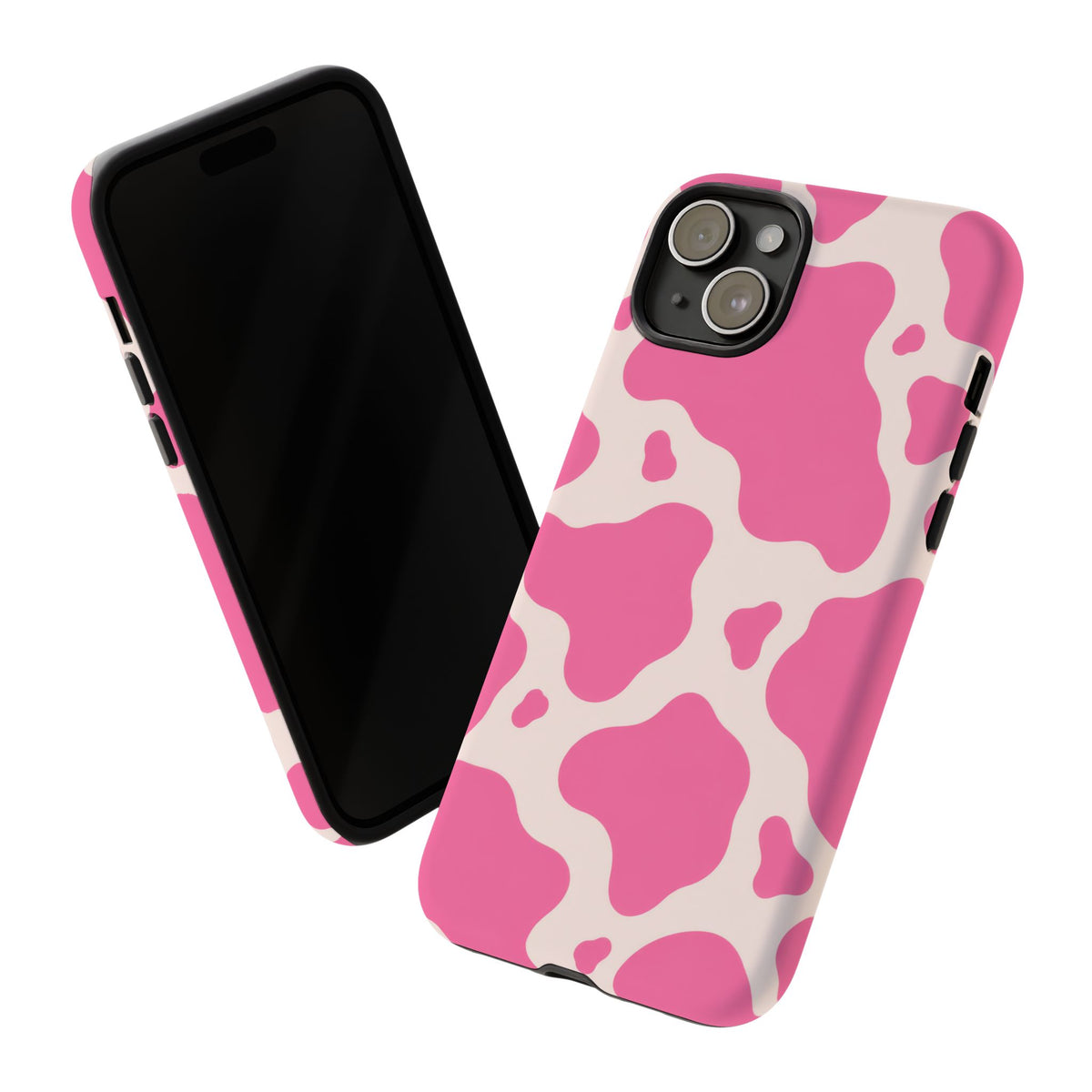 Strawberry Milk iPhone Tough Case | Pink Cow Print