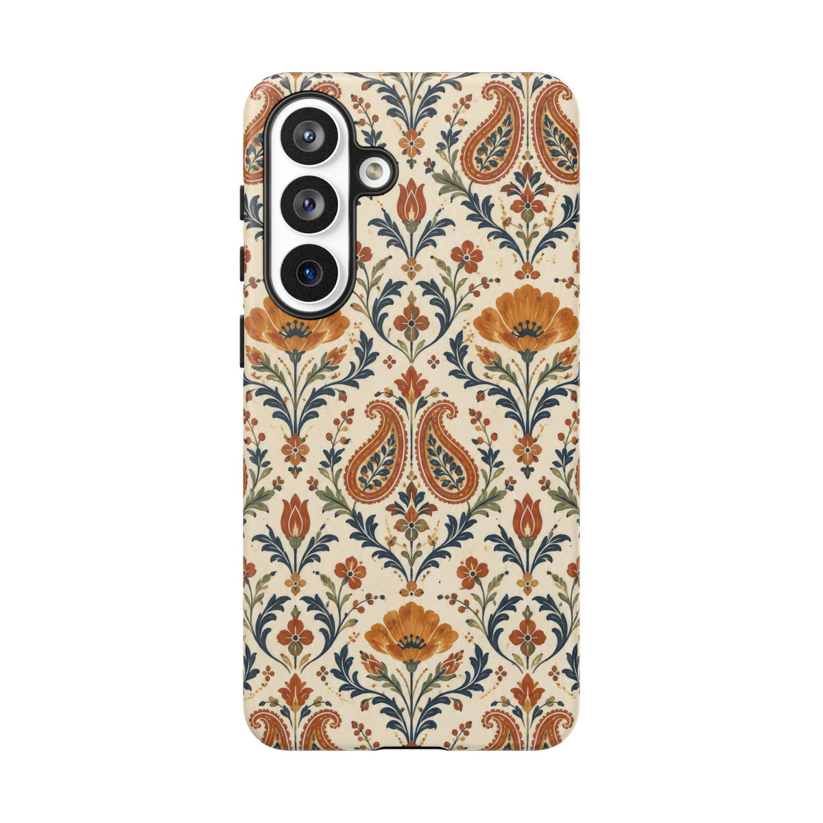 Terracotta Arabesque Samsung Galaxy Tough Case | Terracotta Floral Paisley