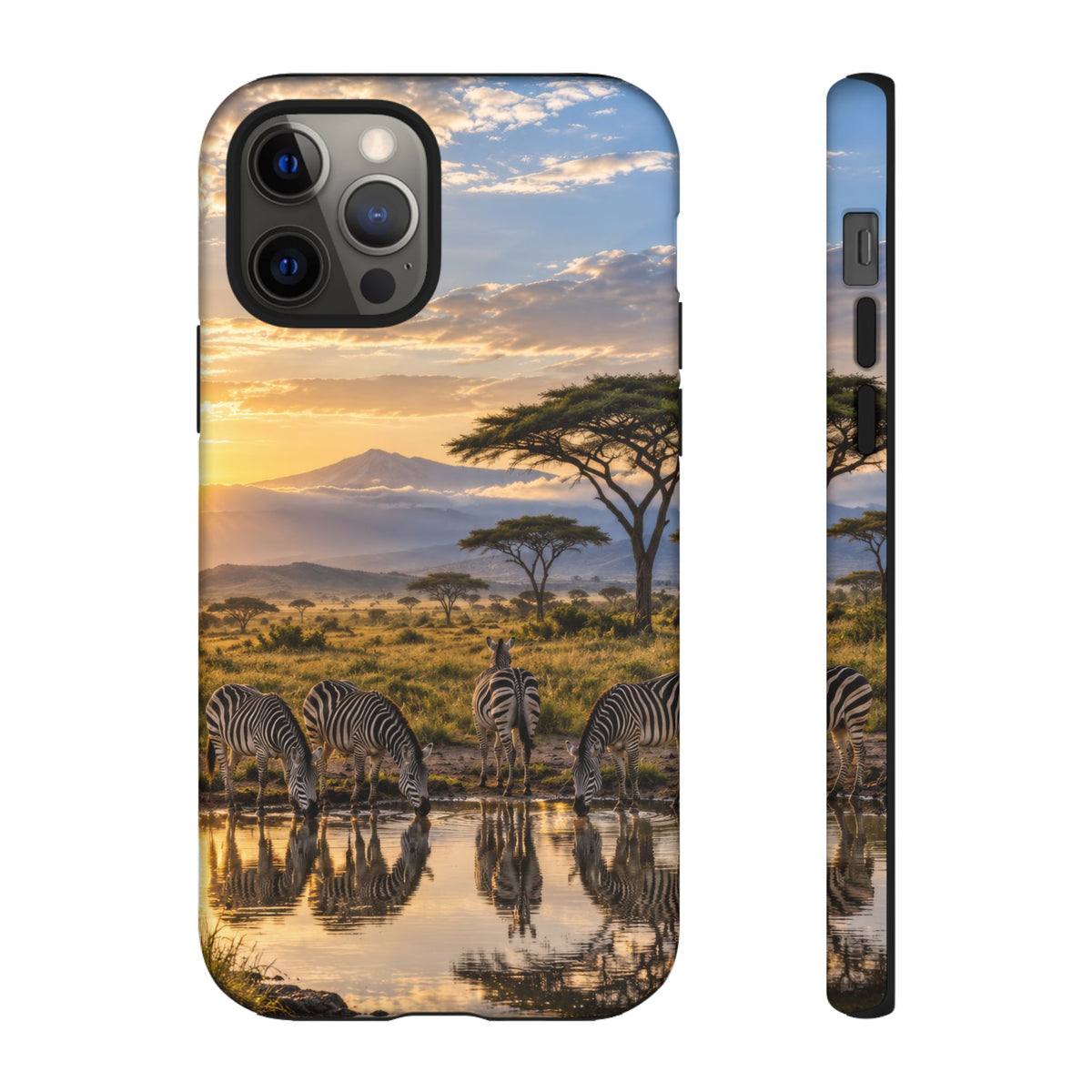 Zebra Water Mirror iPhone Tough Case | zebra safari