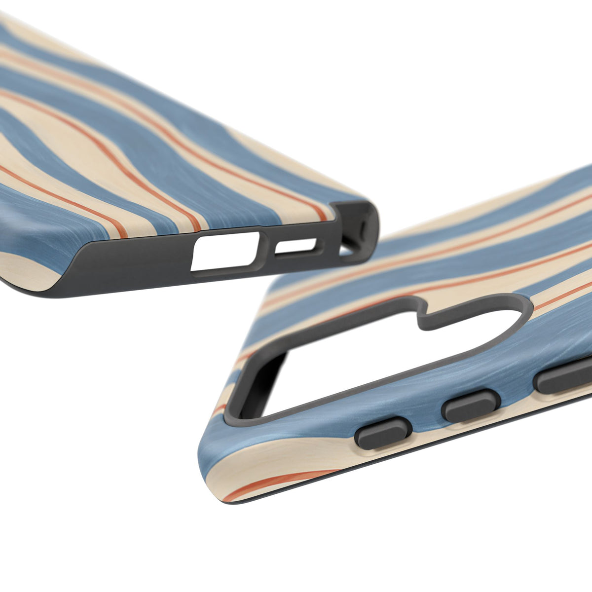 Blue Wavy Stripe Samsung Galaxy Tough Case | Riviera Ribbons