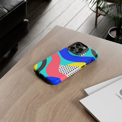 Poolside Pop iPhone Tough Case | Wavy Color Block