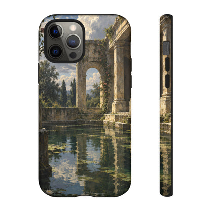 The Flooded Court iPhone Tough Case | Ancient Garden Landscape