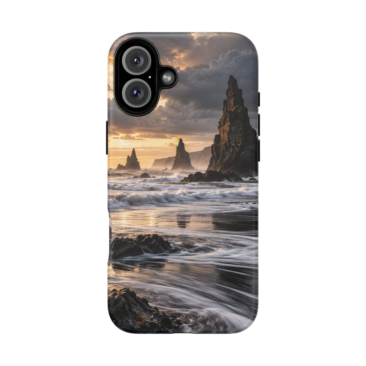 Black Sand and Silver iPhone Tough Case | black sand beach