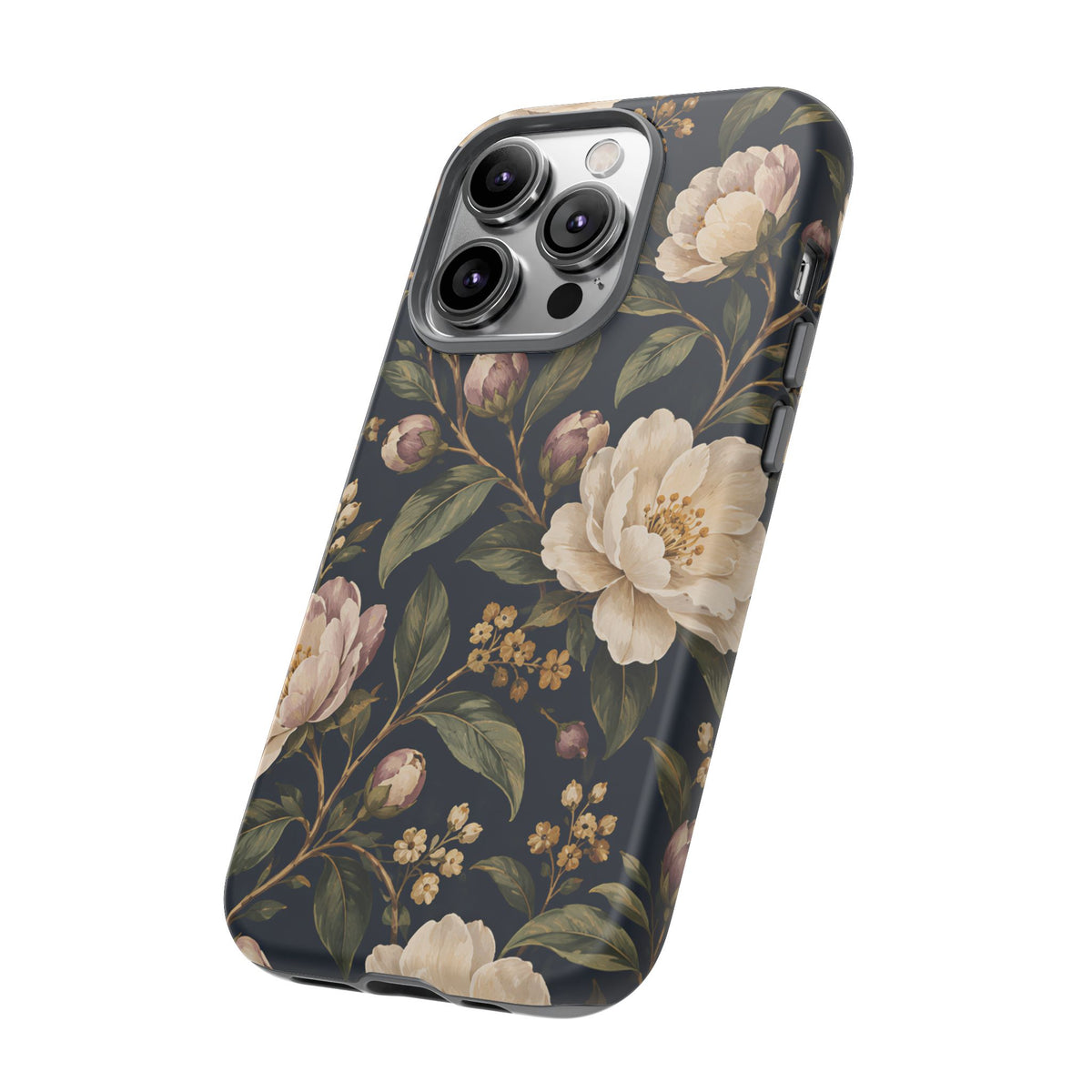 Dark Floral iPhone Tough Case | Midnight Camellia