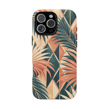 Coral Palm Pavilion iPhone Tough Case | art deco