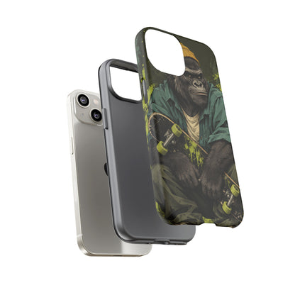 Concrete Jungle iPhone Tough Case | Skater Gorilla Illustration