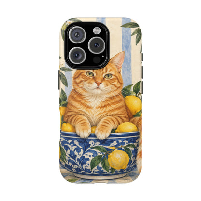 Citrus Inspector iPhone Tough Case | ginger cat