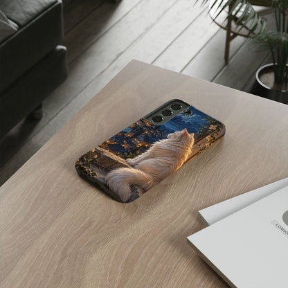 Moonlit Window Samsung Galaxy Tough Case | white cat