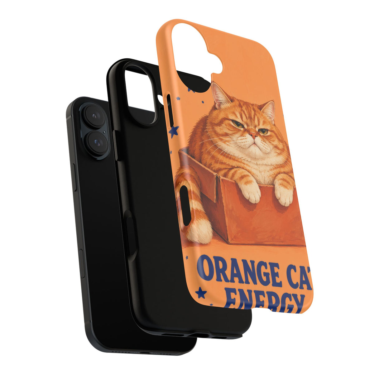 Orange Cat Energy iPhone Tough Case