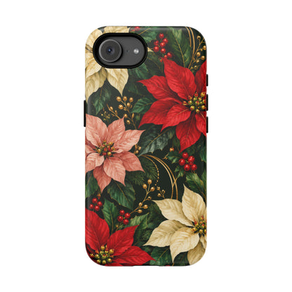 Noel in Bloom iPhone Tough Case | poinsettia