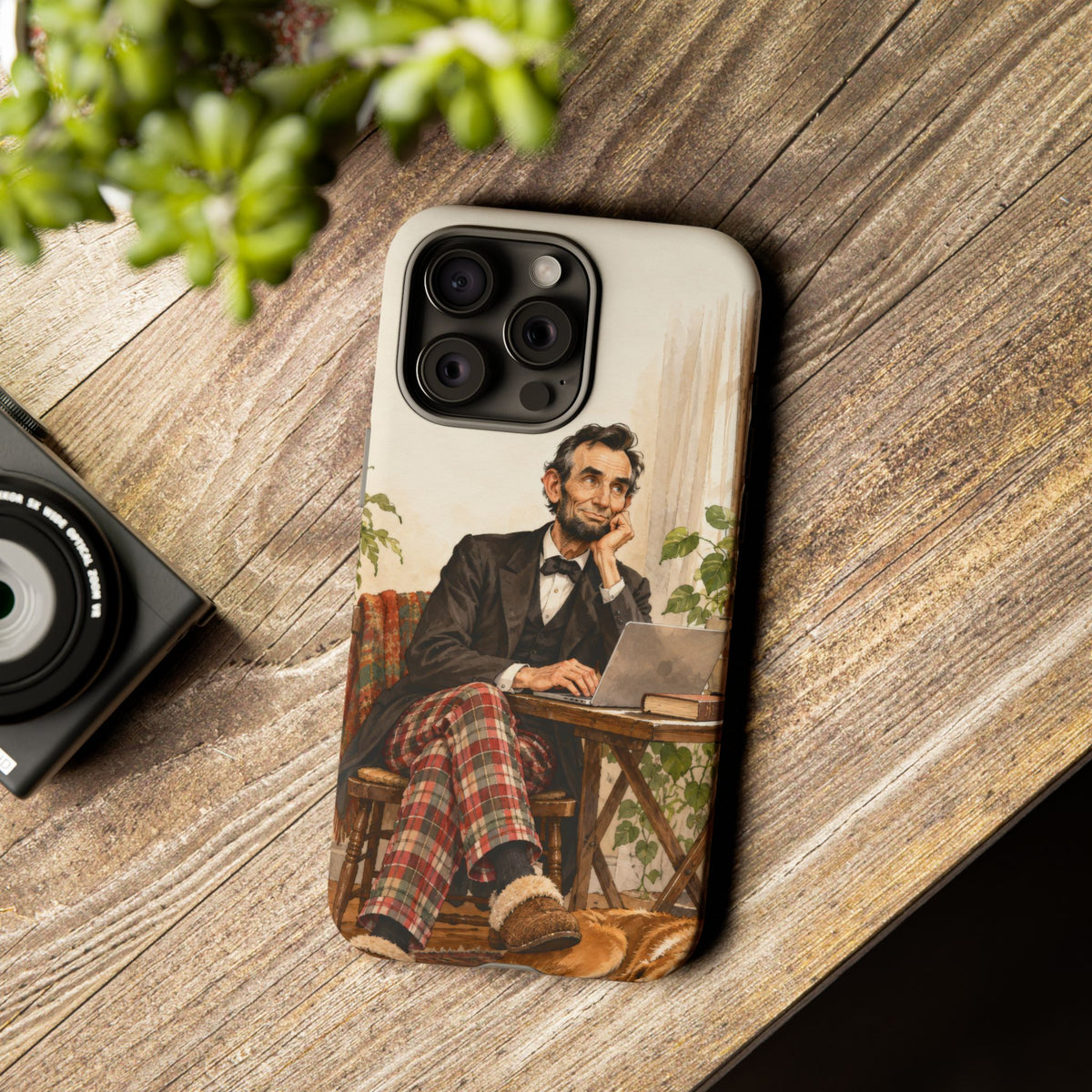 Abe from Home iPhone Tough Case | lincoln work from home