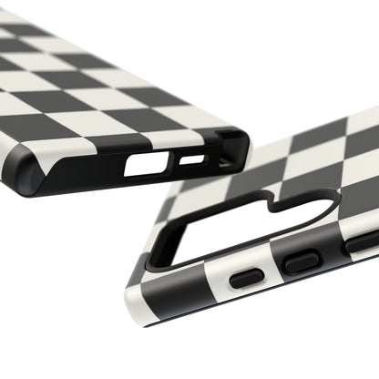 Classic Check Samsung Galaxy Tough Case | Black & White Checkerboard