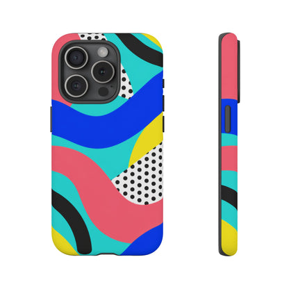 Poolside Pop iPhone Tough Case | Wavy Color Block