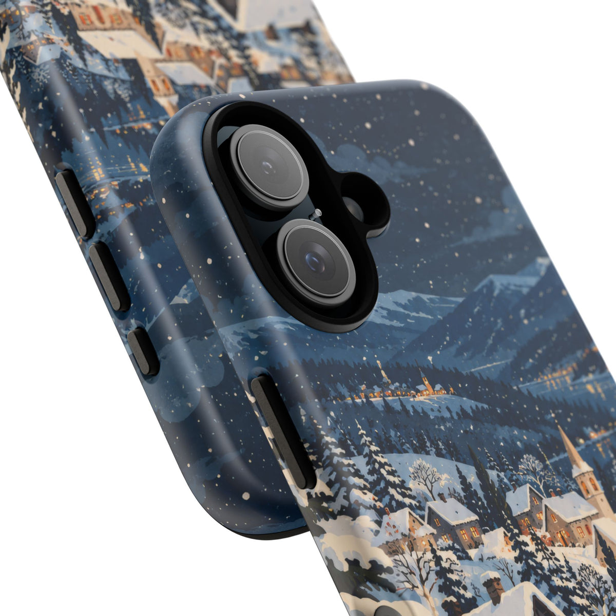 Snowfall on Juniper Lane iPhone Tough Case | christmas village