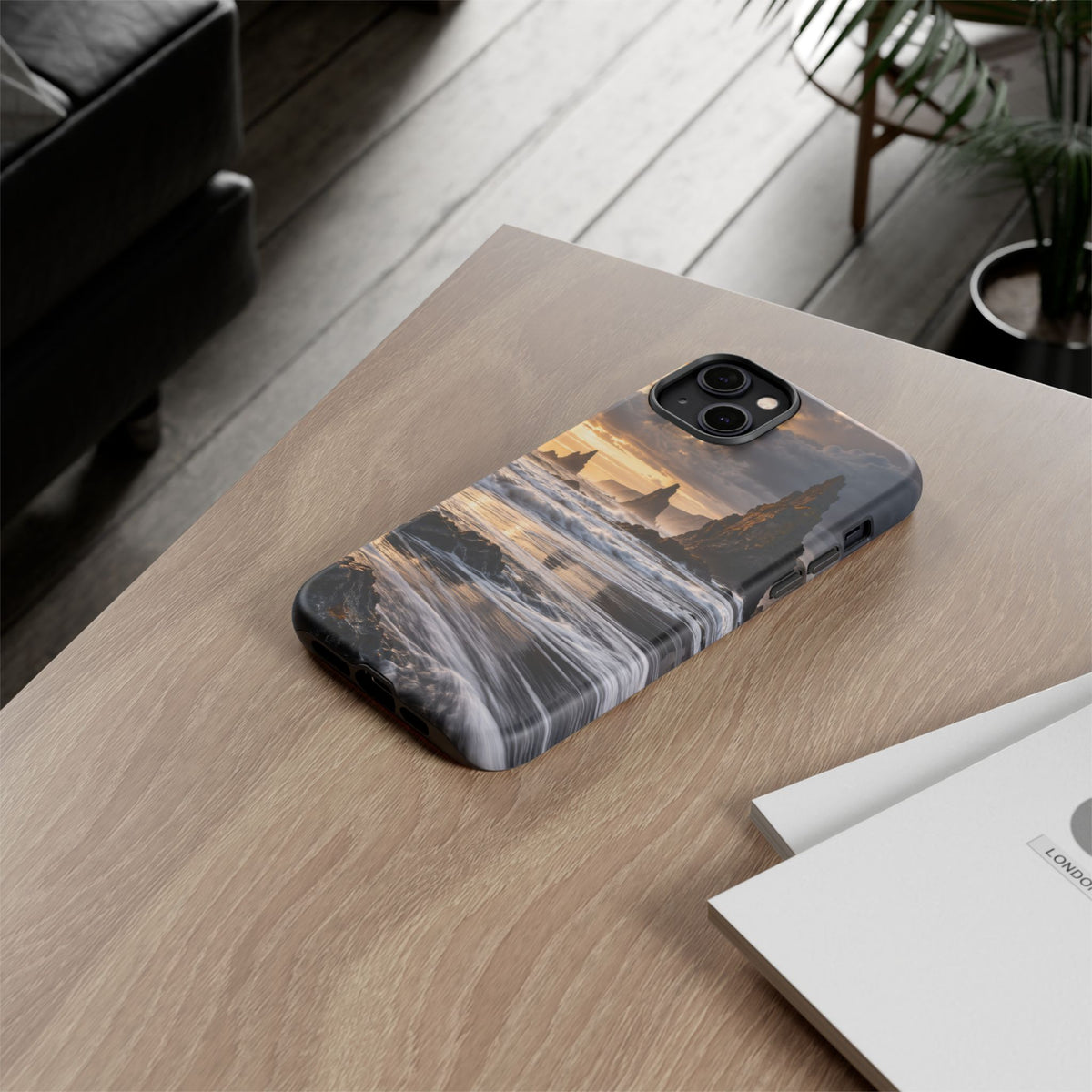 Black Sand and Silver iPhone Tough Case | black sand beach