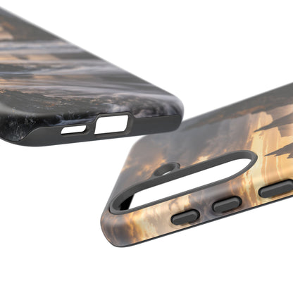 Black Sand and Silver Samsung Galaxy Tough Case | black sand beach