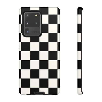 Classic Check Samsung Galaxy Tough Case | Black & White Checkerboard