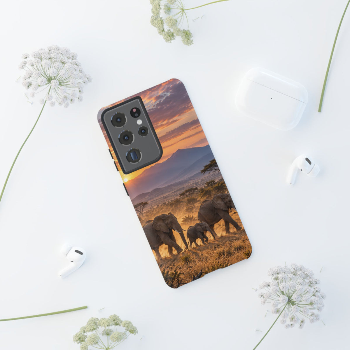 Elephants at First Light Samsung Galaxy Tough Case | african elephants