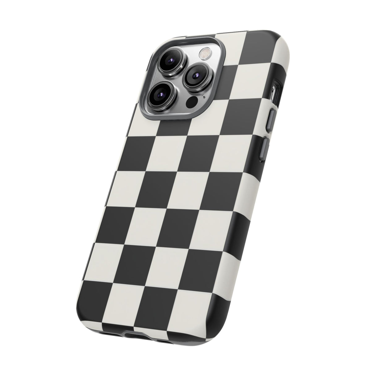 Classic Check iPhone Tough Case | Black & White Checkerboard