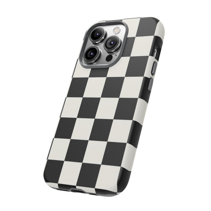 Classic Check iPhone Tough Case | Black & White Checkerboard