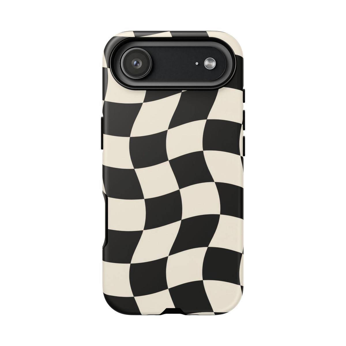 Liquid Check iPhone Tough Case | Wavy Checkerboard