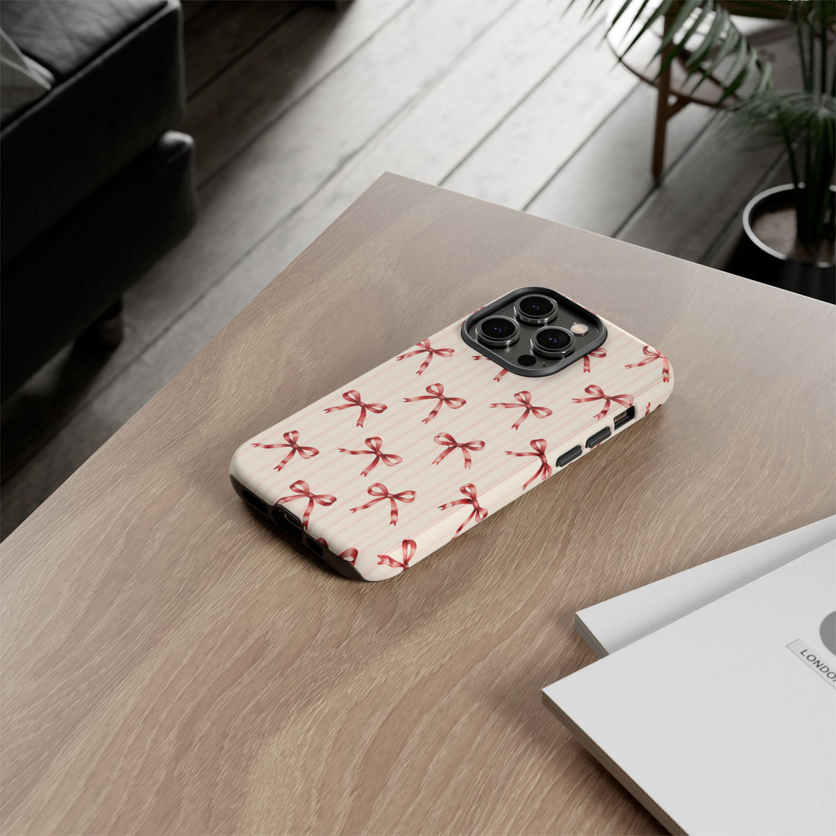 Red Bow iPhone Tough Case | Ribbon Waltz