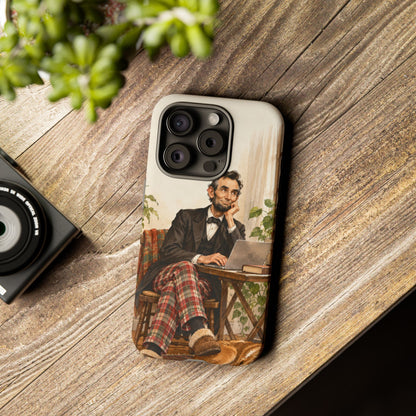 Abe from Home iPhone Tough Case | lincoln work from home