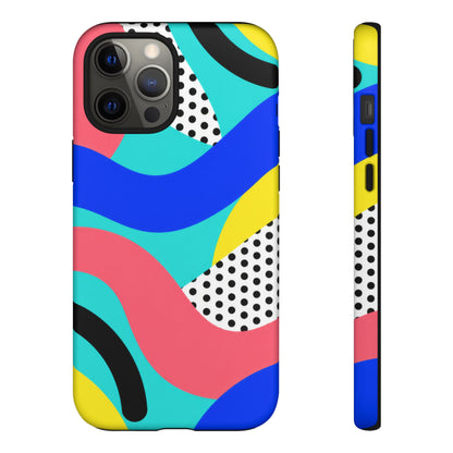 Poolside Pop iPhone Tough Case | Wavy Color Block