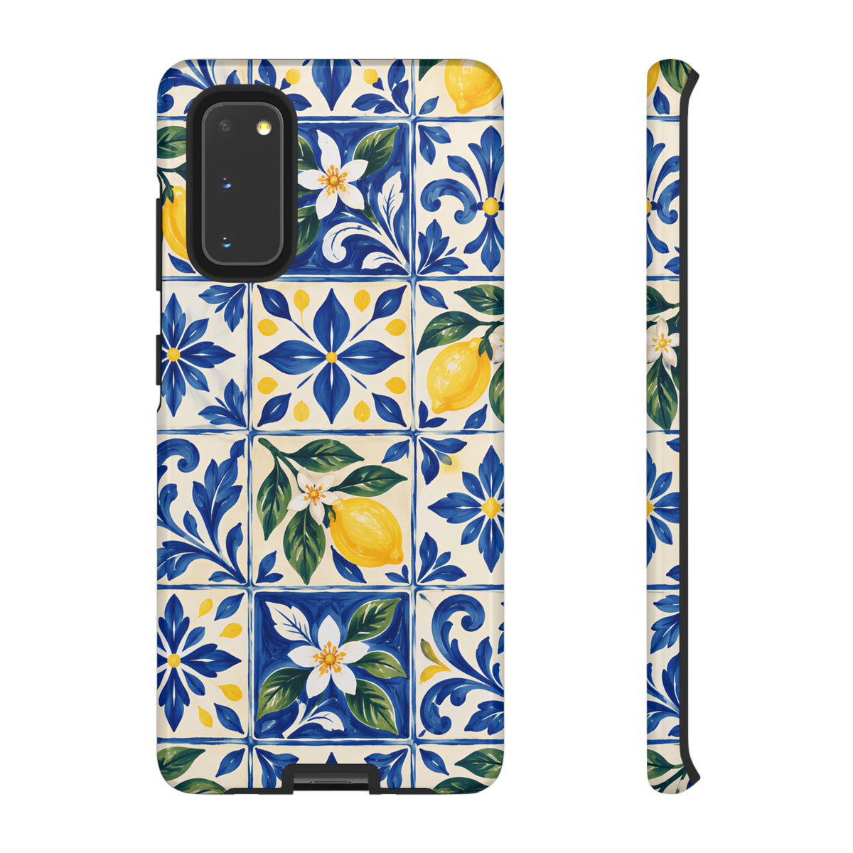 Blue Lemon Tile Samsung Galaxy Tough Case | Azulejo Orchard