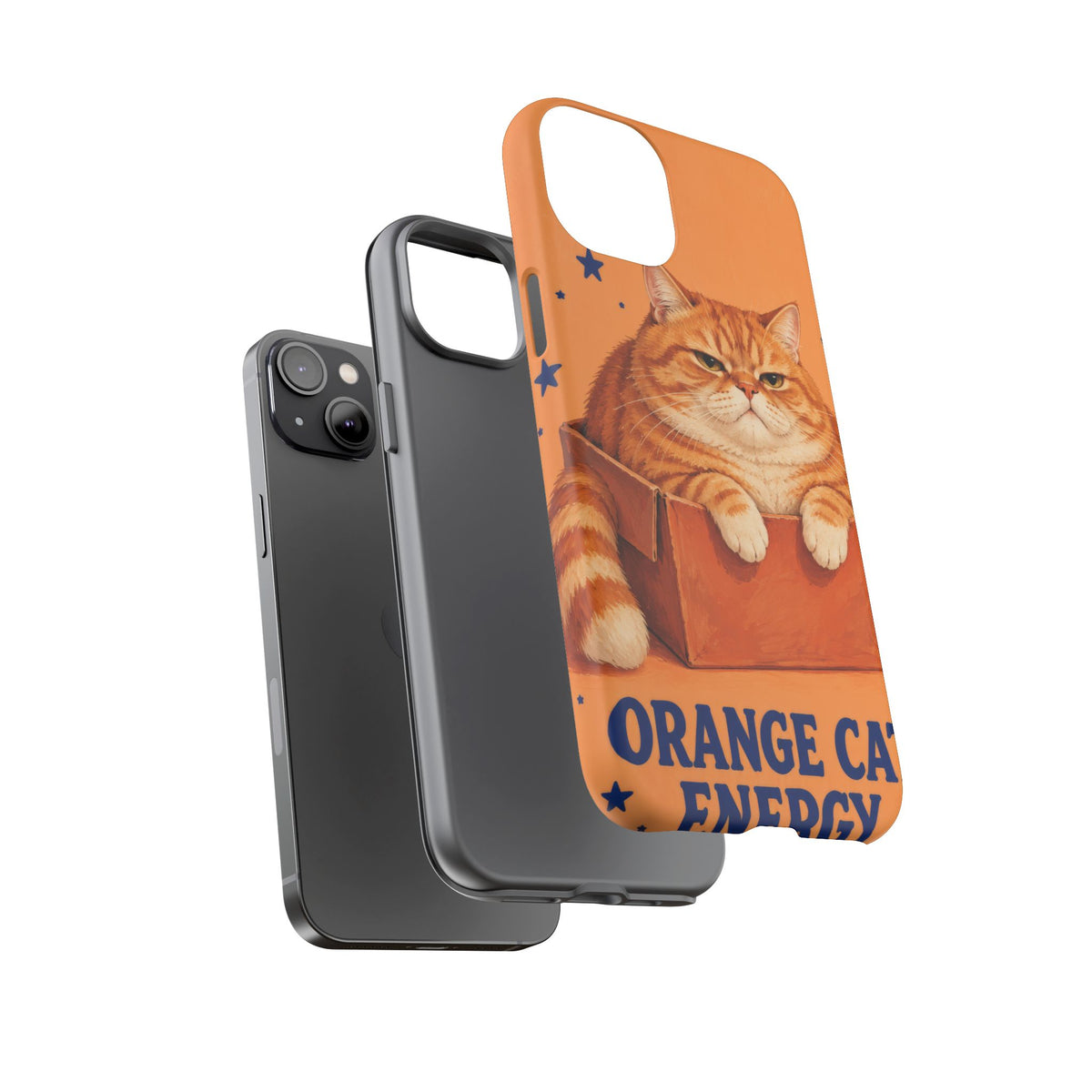 Orange Cat Energy iPhone Tough Case