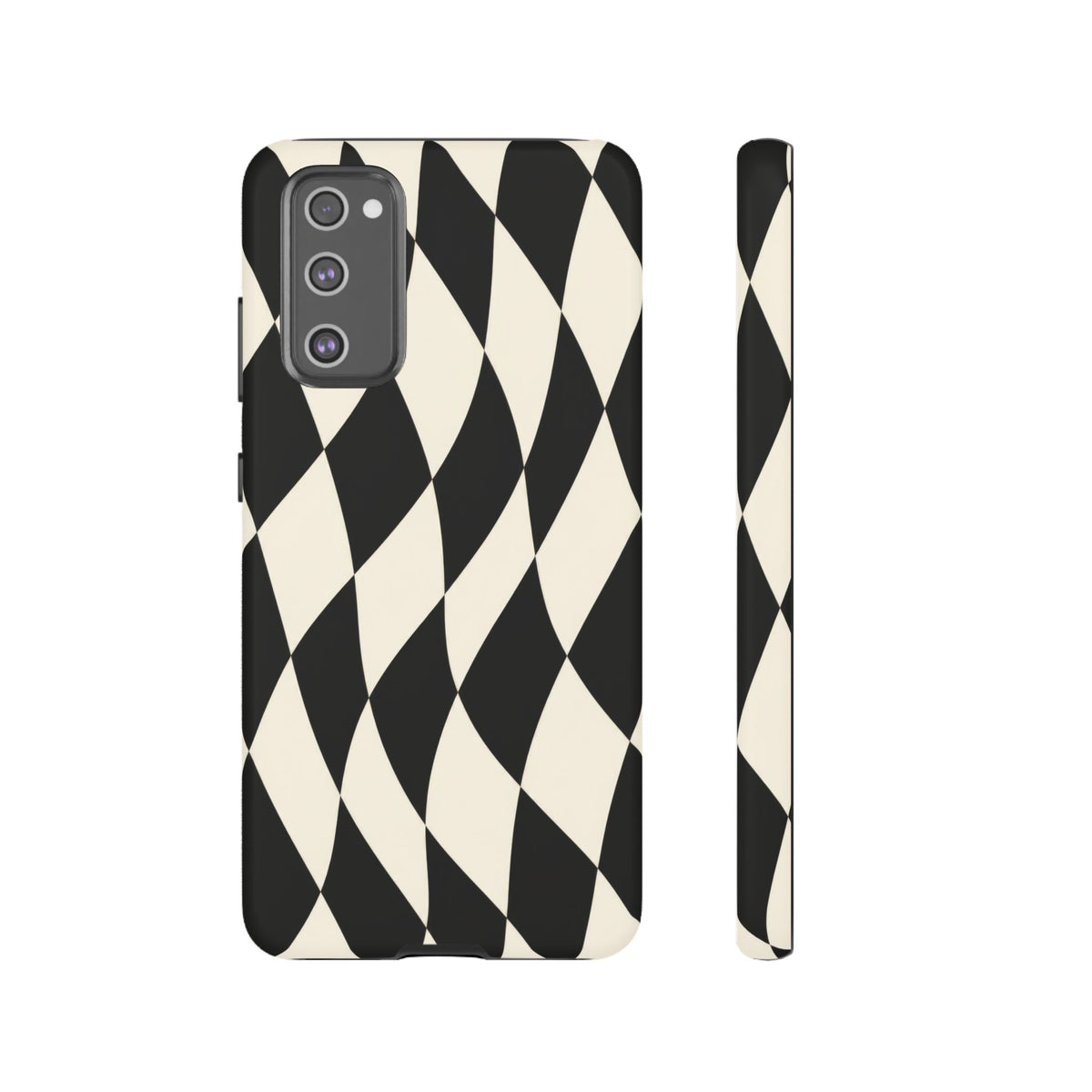 Harlequin Sway Samsung Galaxy Tough Case | Black & White Harlequin