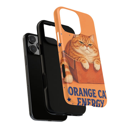 Orange Cat Energy iPhone Tough Case