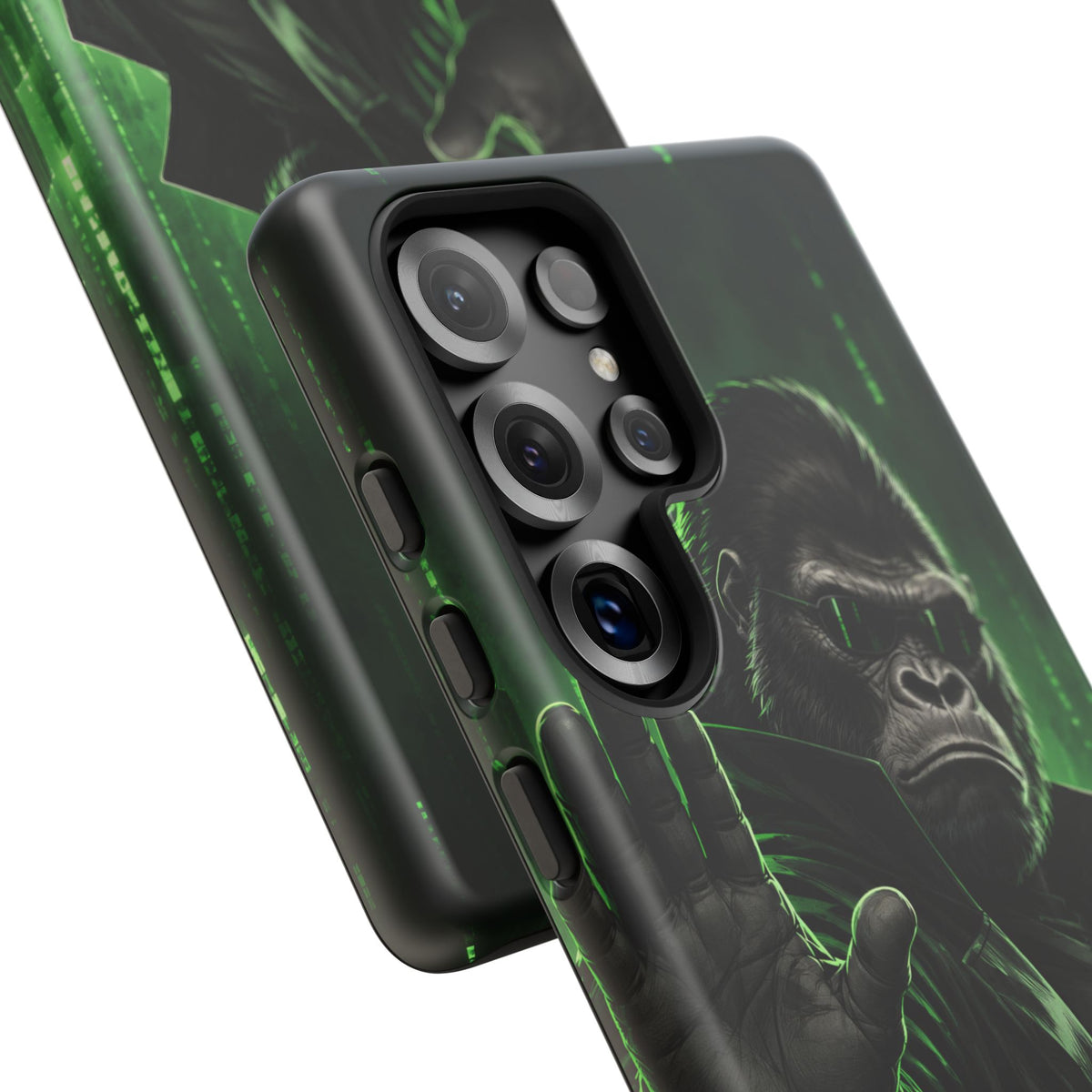 Cyberpunk Gorilla Samsung Galaxy Tough Case | Neon Code Silverback