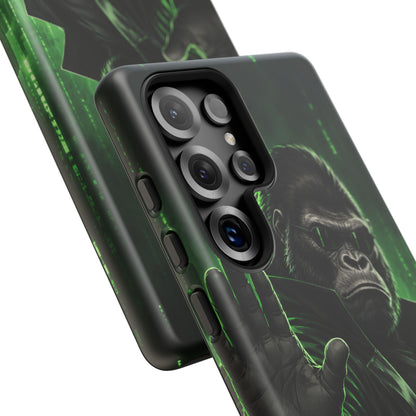 Cyberpunk Gorilla Samsung Galaxy Tough Case | Neon Code Silverback