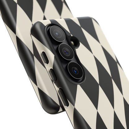 Harlequin Sway Samsung Galaxy Tough Case | Black & White Harlequin