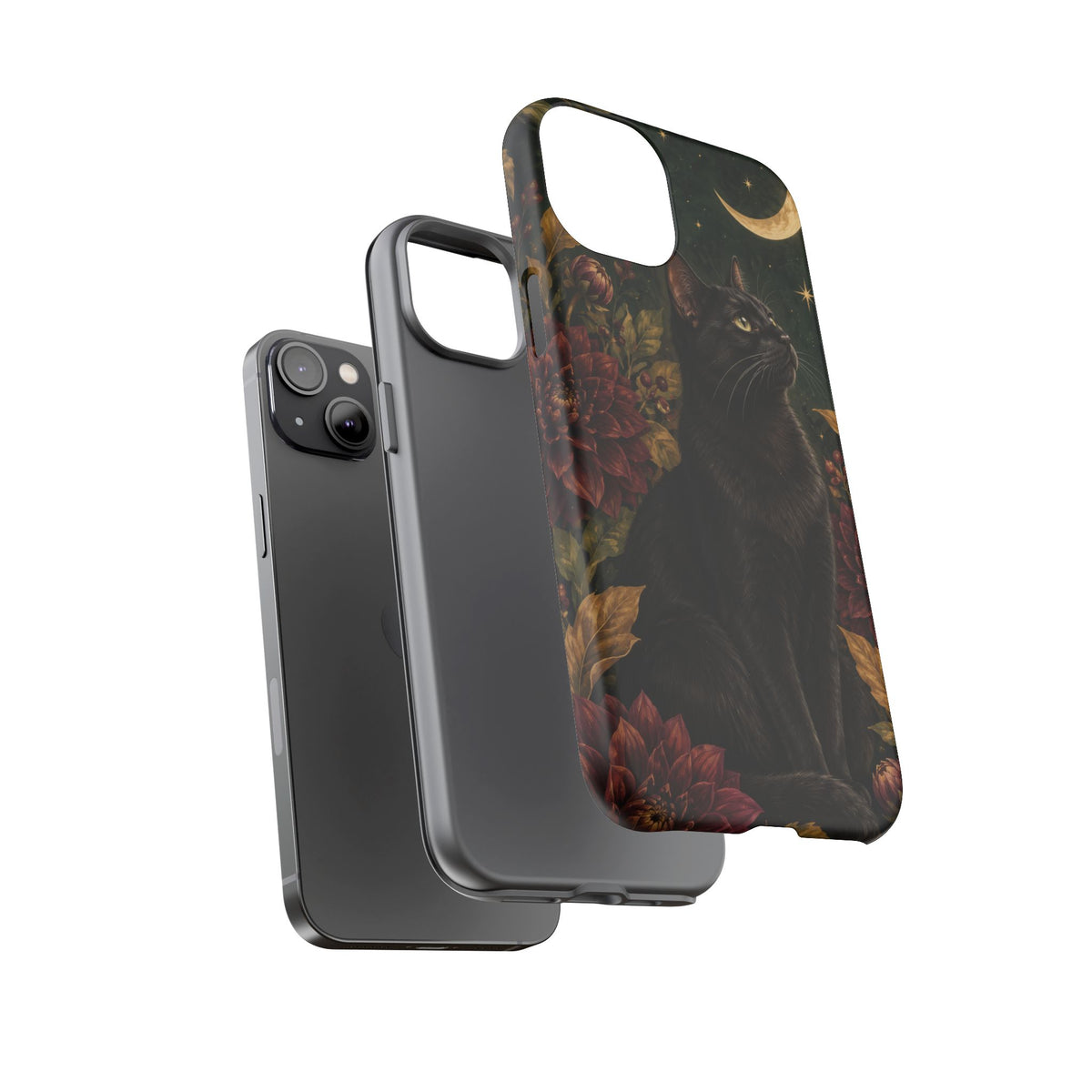 Midnight Familiar iPhone Tough Case | black cat