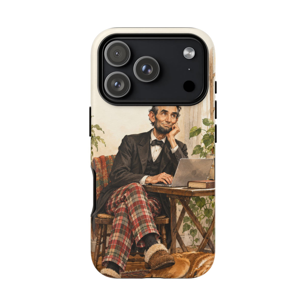 Abe from Home iPhone Tough Case | lincoln work from home