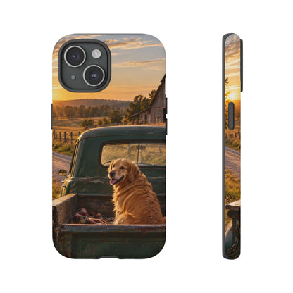 Sunday Road Golden iPhone Tough Case | golden retriever