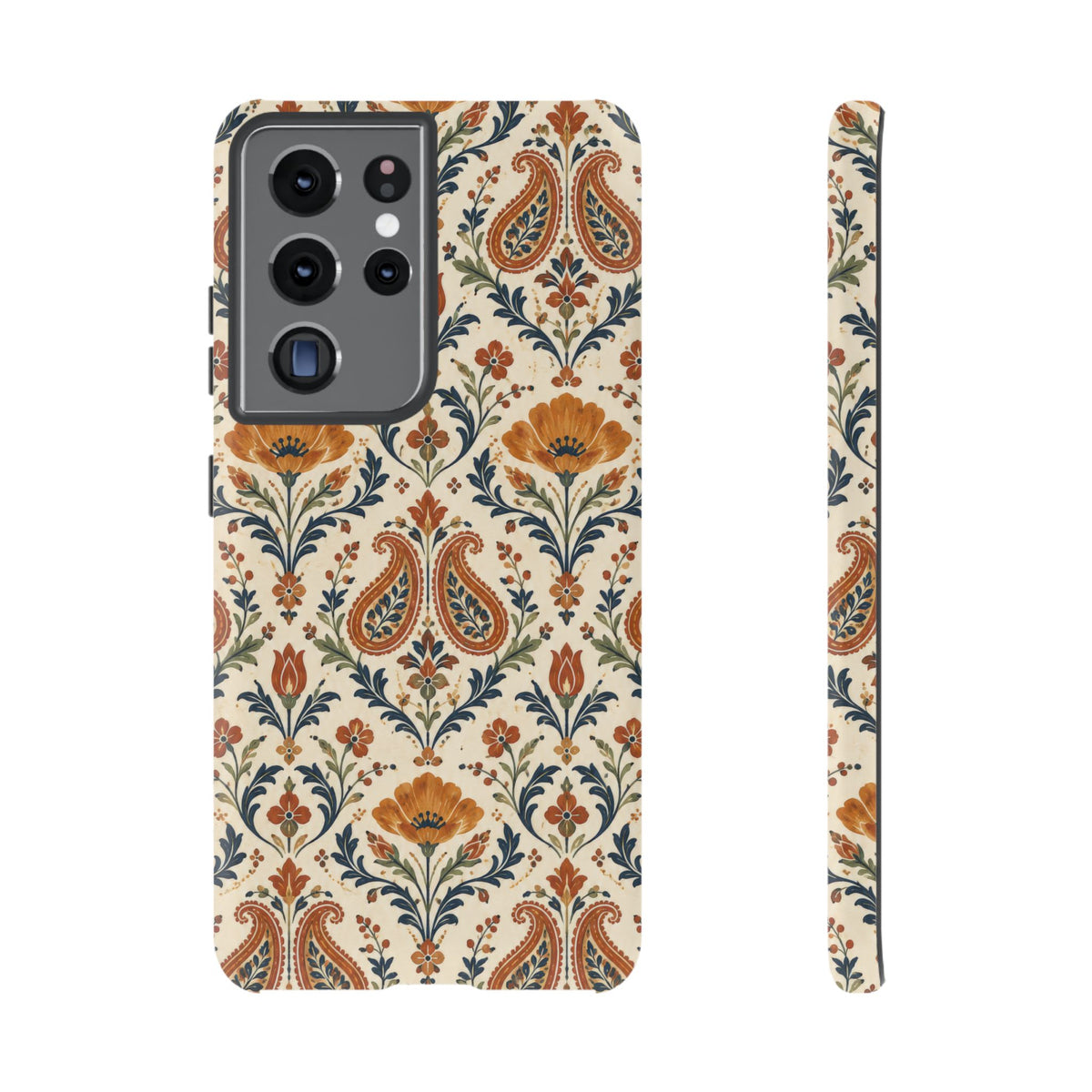 Terracotta Arabesque Samsung Galaxy Tough Case | Terracotta Floral Paisley