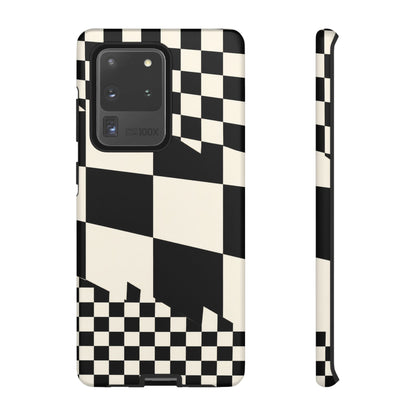 Check Shift Samsung Galaxy Tough Case | Black & White Checkerboard