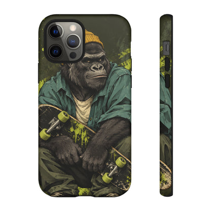 Concrete Jungle iPhone Tough Case | Skater Gorilla Illustration