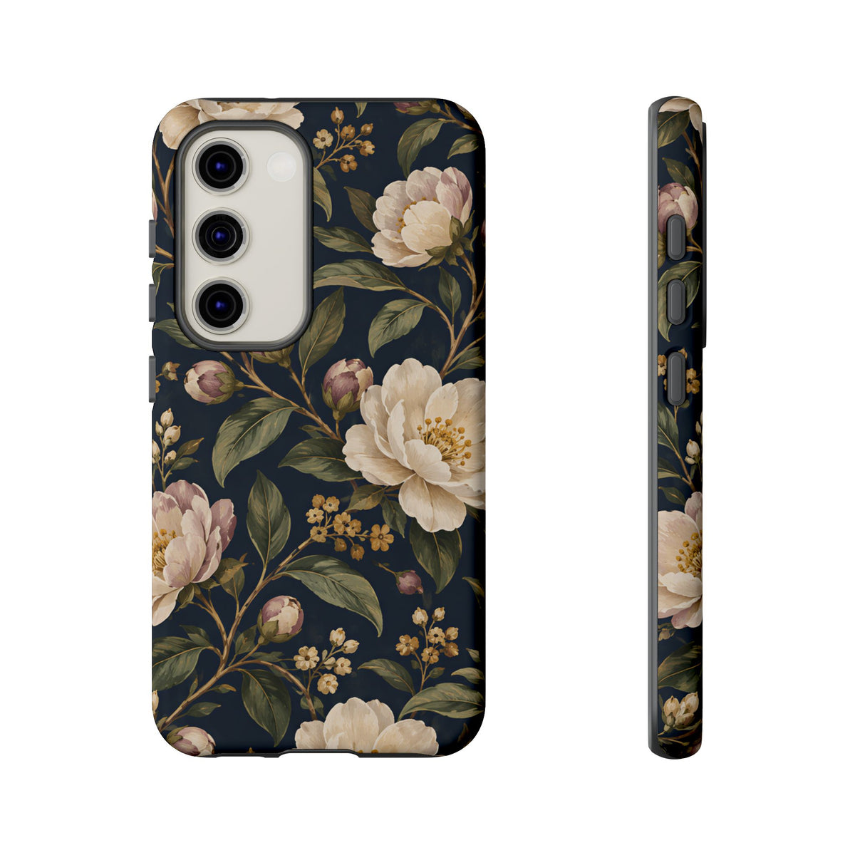 Dark Floral Samsung Galaxy Tough Case | Midnight Camellia