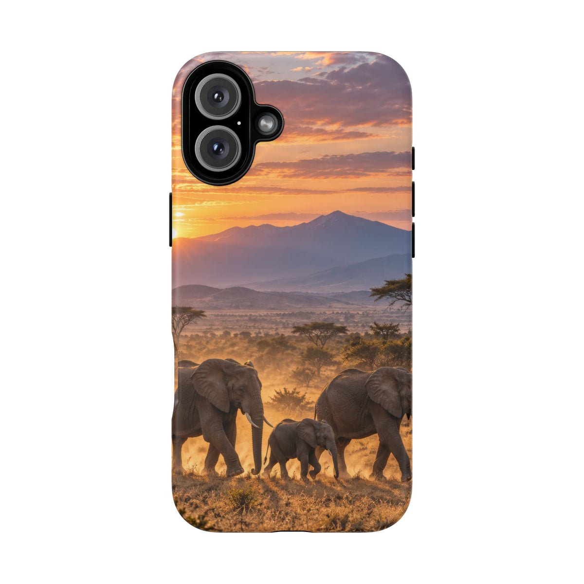 Elephants at First Light iPhone Tough Case | african elephants
