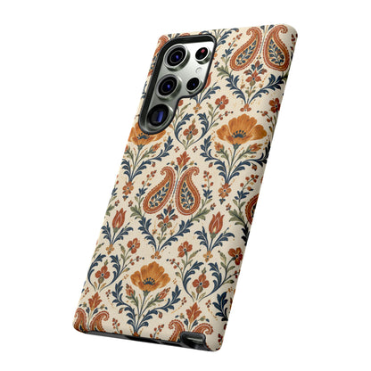 Terracotta Arabesque Samsung Galaxy Tough Case | Terracotta Floral Paisley